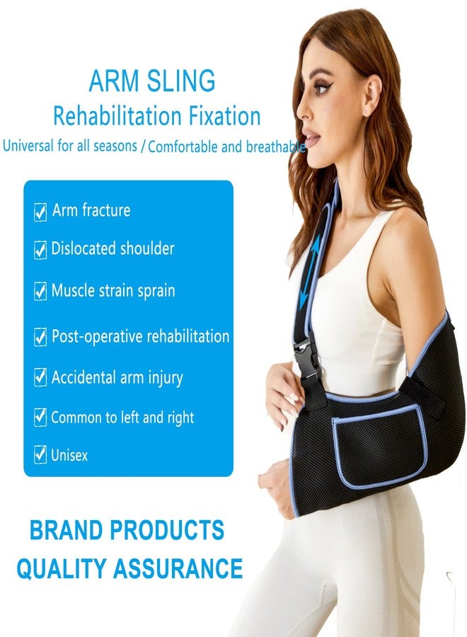 VISKONDA Arm Sling Shoulder Immobilizer - Rotator Cuff Support Brace - Comfortable Medical Sling for Shoulder Injury,Left and Right Arm,Men and Women,for Broken,Dislocated,Fracture,Strain (Medium) - Image 2